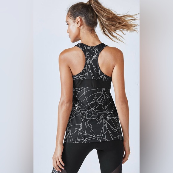Fabletics | Black & White Racerback Tank - Picture 2 of 8